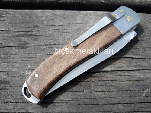 EL İŞÇİLİĞİ KİLİTLİ-KLİPSLİ ÇAKI 4116 ÇELİK 22CM AHŞAP SAP