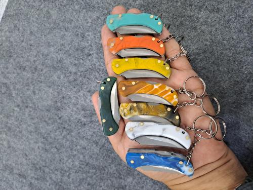 Anahtarlık Minik Çakı 11cm Toplam Uzunluk Epoksi Sap