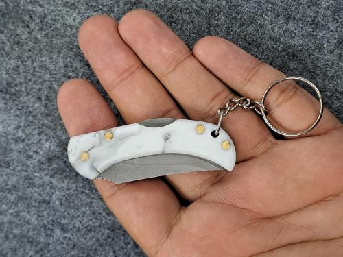 Anahtarlık Minik Çakı 11cm Toplam Uzunluk Epoksi Sap