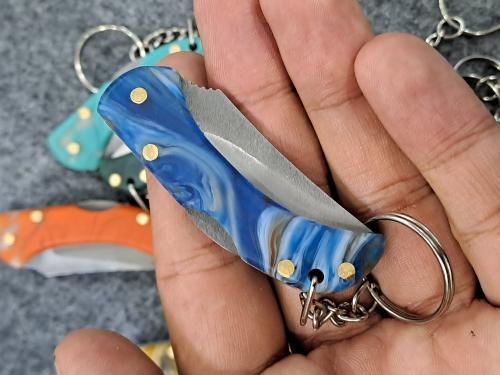 Anahtarlık Minik Çakı 11cm Toplam Uzunluk Epoksi Sap