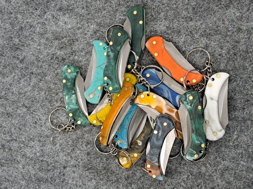 Anahtarlık Minik Çakı 11cm Toplam Uzunluk Epoksi Sap
