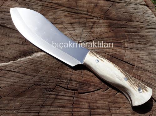 Geyik Sap Geniş Ağız Av Bıçağı 4116 Çelik 25cm