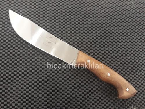 Ahşap Sap Et Bıçağı 28cm Toplam Uzunluk Geniş Ağız
