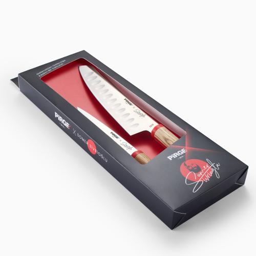 Pirge X Somer Sivrioğlu Sebze & Santoku 2'li Bıçak Seti - 35258
