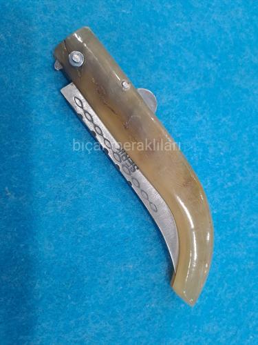 El İşçiliği Koç Boynuzu Saplı Çakı 9,5cm Namlu No:4