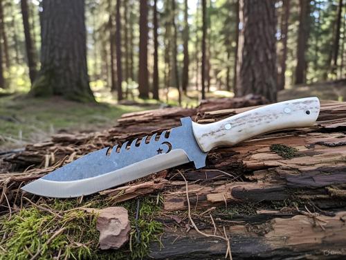 El İşçiliği Kamp, Av, Piknik Bıçağı Geyik Sap 30cm Toplam Uzunluk