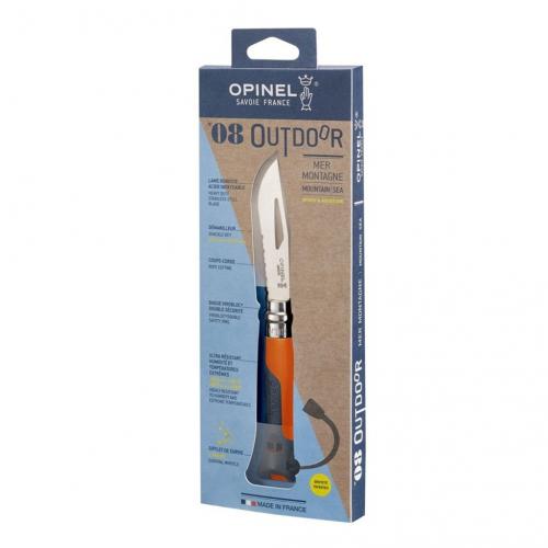 Opinel No 8 Poliamid Saplı Turuncu Outdoor Çakı Op-001577